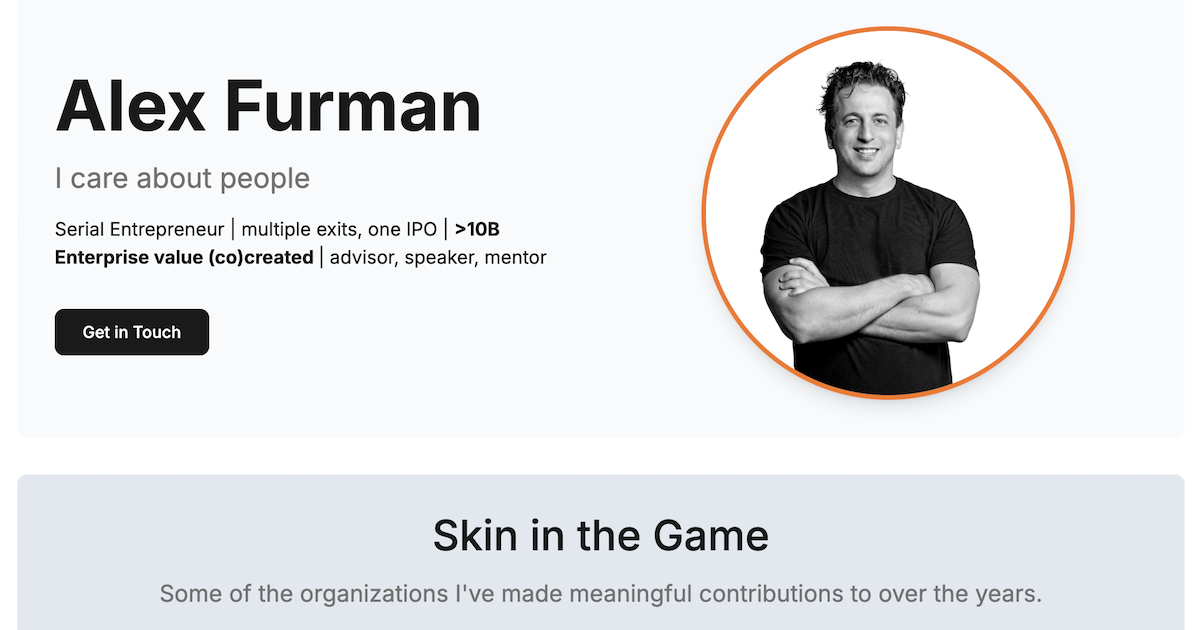 Alex Furman | advisor, speaker, mentor